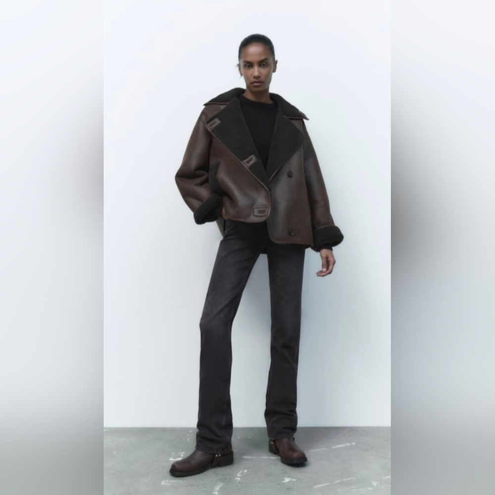 Zara Relaxed Double Faced Jacket